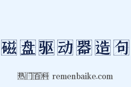 磁盘驱动器造句是什么意思的图片